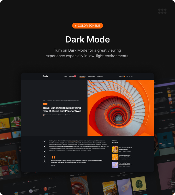 Seda – Minimal News/Magazine WordPress Theme with Dark Mode